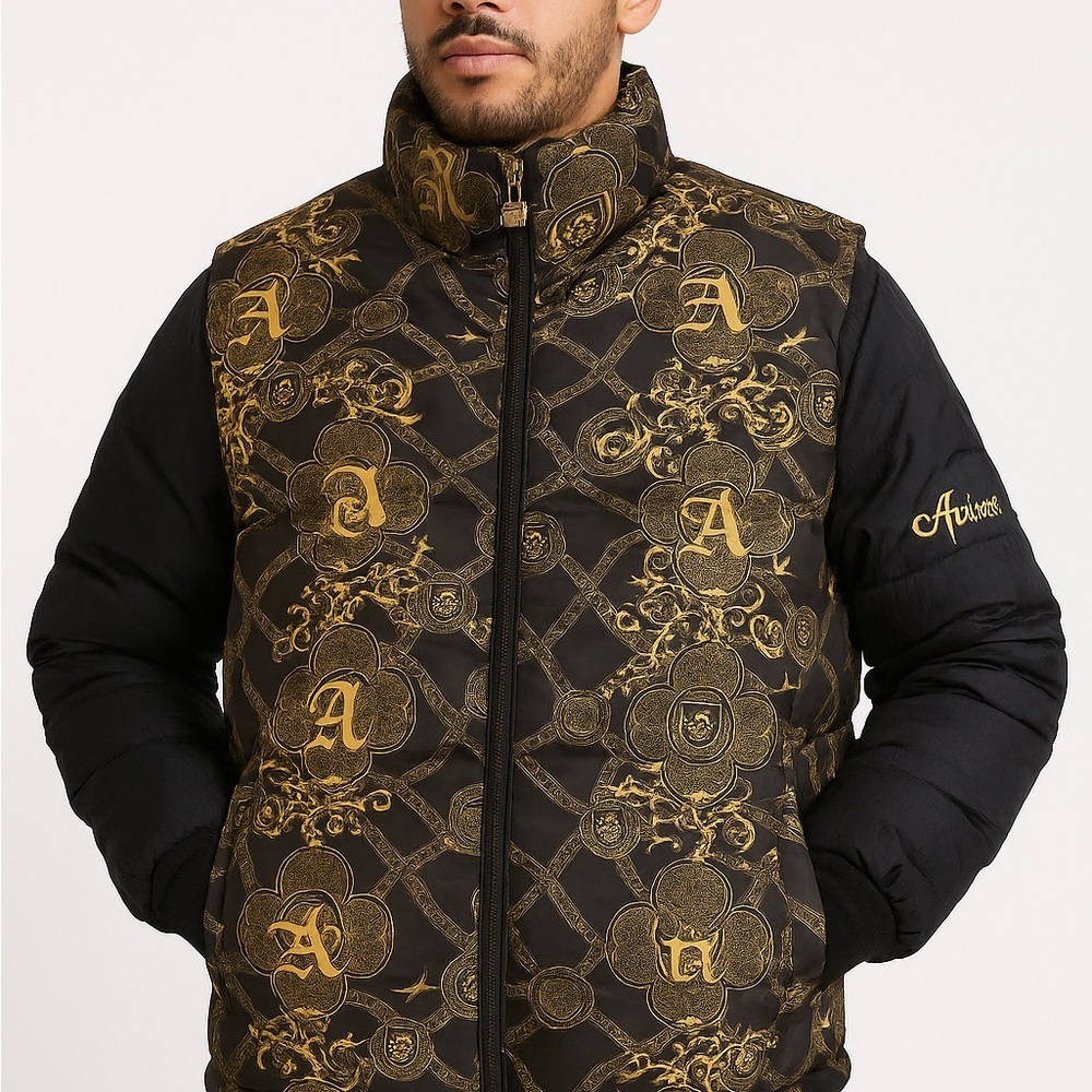 Avirex Black and Gold Men's Vest very cool looking Great Dads gift 🎁